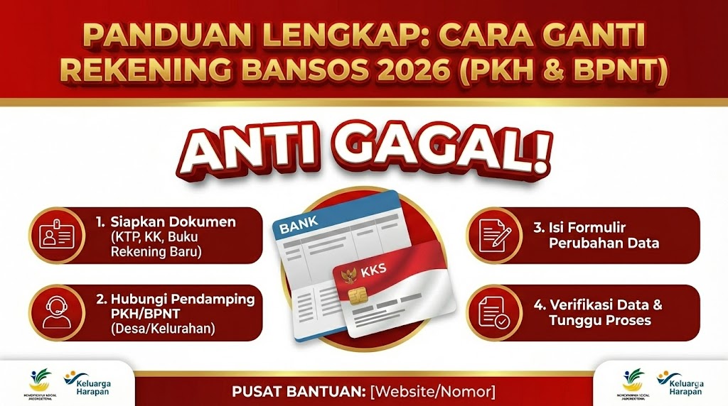 Cara Ganti Rekening Bansos 2026: Panduan Lengkap PKH & BPNT Anti Gagal