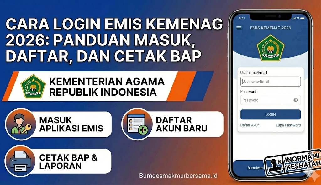 Cara Login EMIS Kemenag 2026: Panduan Masuk, Daftar, dan Cetak BAP