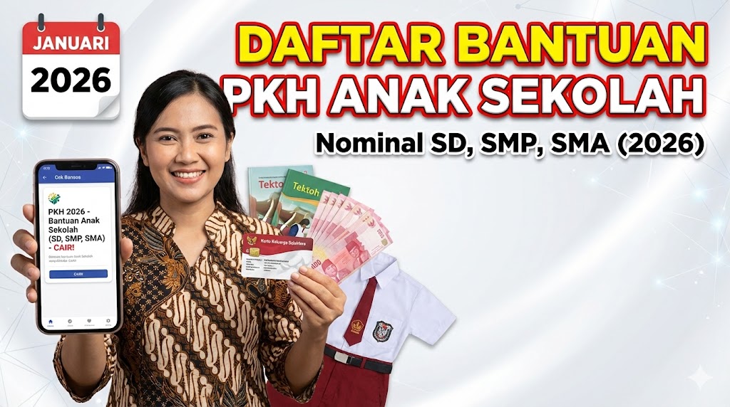 Daftar Bantuan PKH Anak Sekolah: Nominal SD, SMP, SMA (2026)