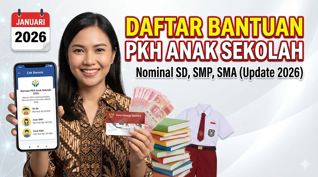Daftar Bantuan PKH Anak Sekolah: Nominal SD, SMP, SMA (Update 2026)