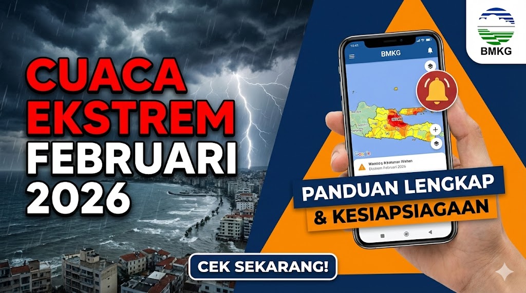 Cara Cek Potensi Cuaca Ekstrem Februari 2026 Lewat BMKG: Panduan Lengkap Peringatan Dini dan Kesiapsiagaan
