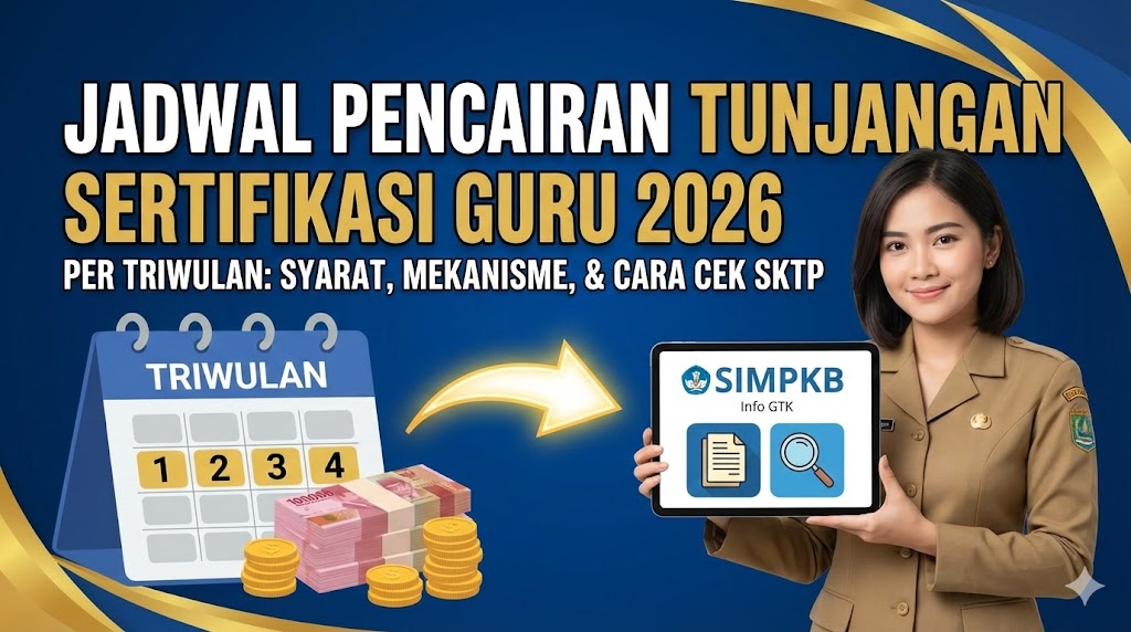 Jadwal Pencairan Tunjangan Sertifikasi Guru 2026 Per Triwulan: Syarat, Mekanisme, dan Cara Cek SKTP