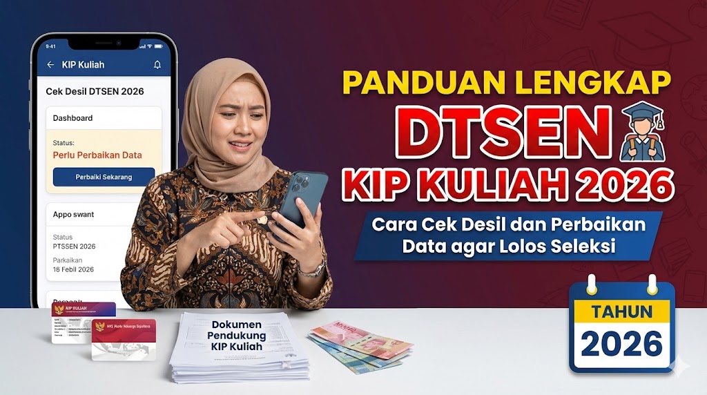 Panduan Lengkap DTSEN KIP Kuliah 2026: Cara Cek Desil dan Perbaikan Data agar Lolos Seleksi