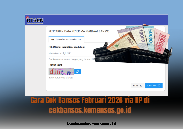 Cara Mudah Cek Bansos Februari 2026 via HP di cekbansos.kemensos.go.id