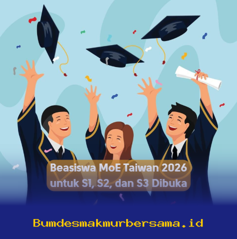 Beasiswa MoE Taiwan 2026 untuk S1, S2, dan S3 Dibuka!
